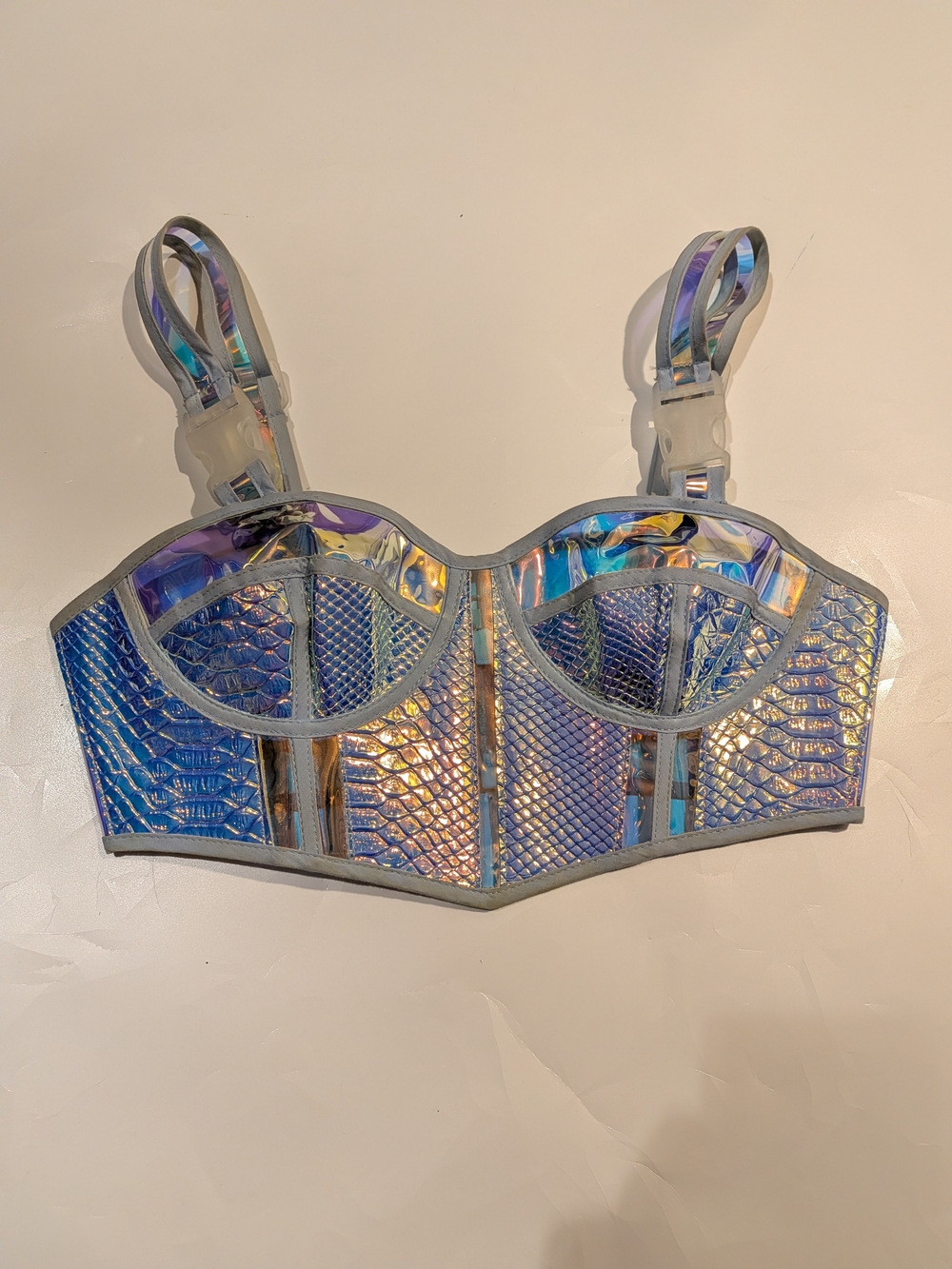 Club Exx Hologram Party Corset Top - XS